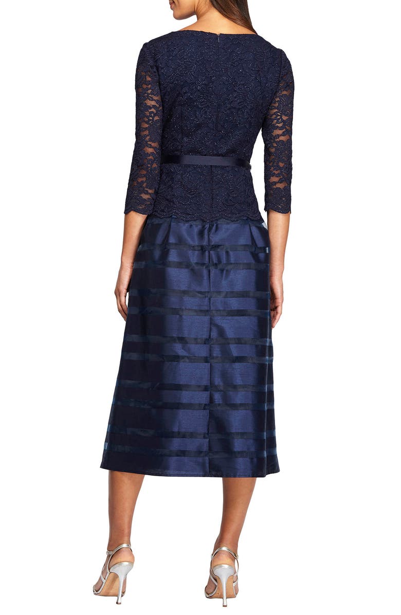 Alex Evenings Mixed Media Fit & Flare Dress Nordstrom