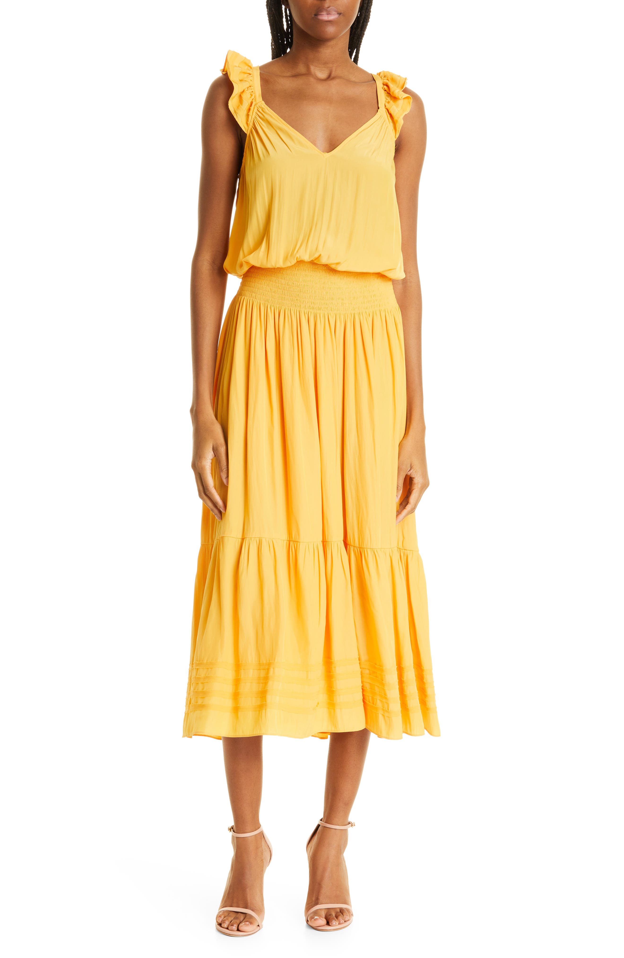 Ramy Brook Chloe Smock Waist Dress 