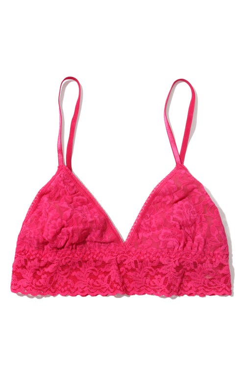 Hanky Panky Signature Lace Padded Triangle Bralette In Morning Glory Pink