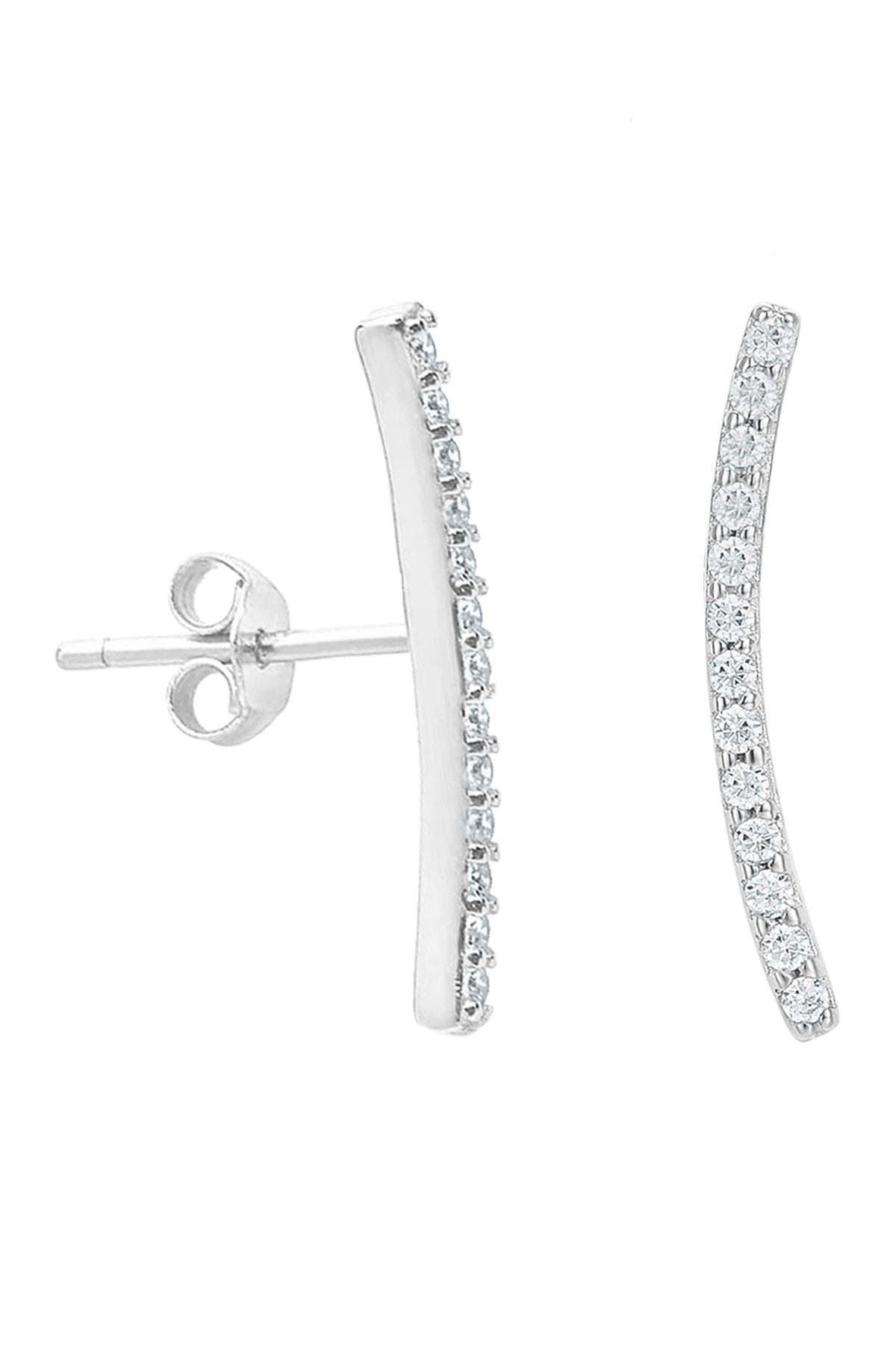 crescent stud earrings