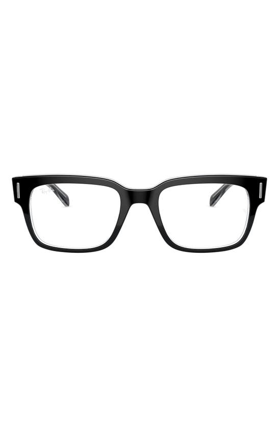 Shop Ray Ban Unisex 53mm Rectangular Optical Glasses In Top Black