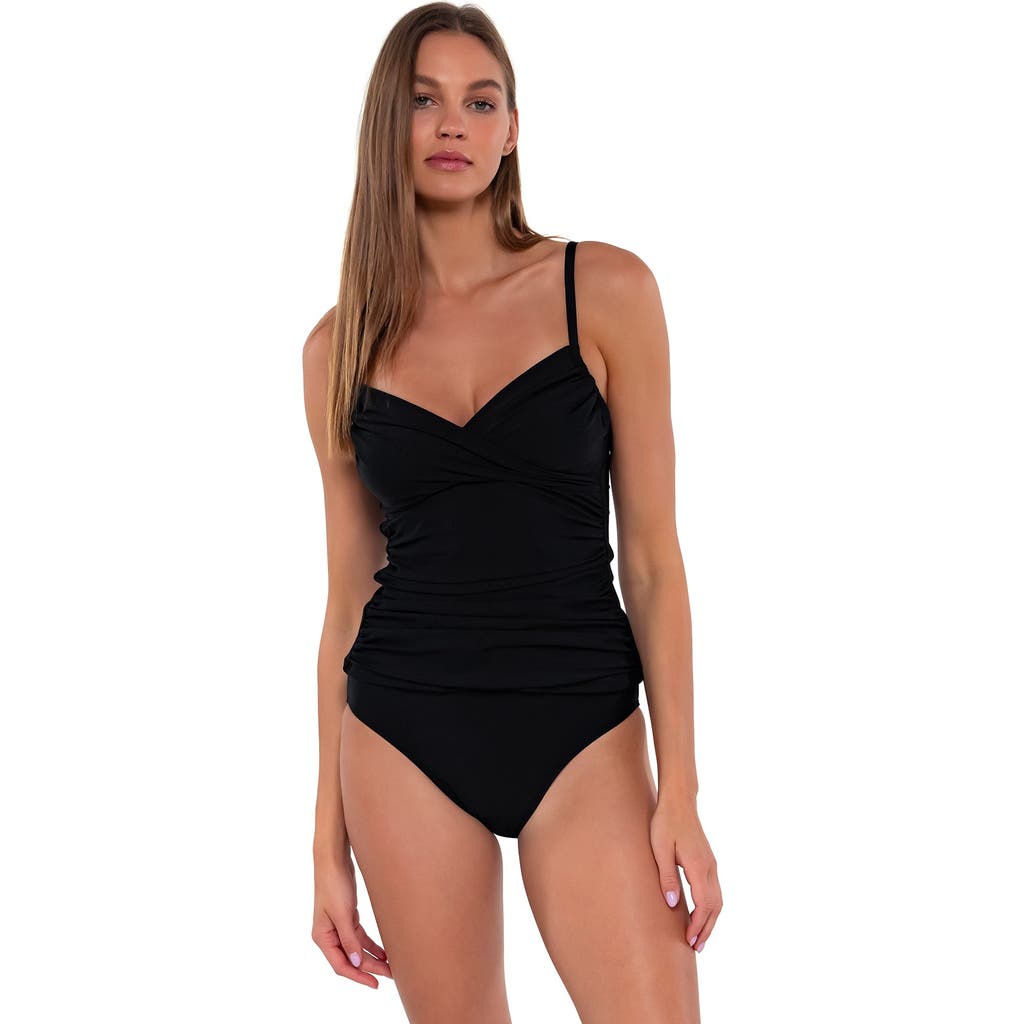 Sunsets Simone Tankini-dd-cup In Black