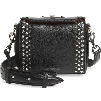 Alexander Mcqueen Box Bag 16 Studded Leather Bag - Black