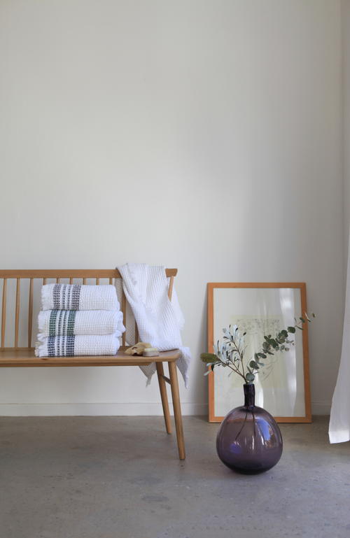 Mungo Organic Belgian Waffle Bath Sheet In Ink