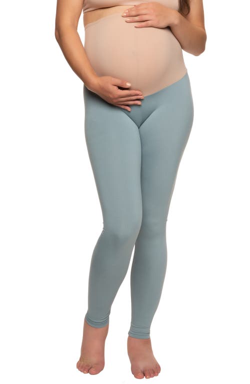 Shop Felina 2-pack Maternity Leggings In Sparrow/lead