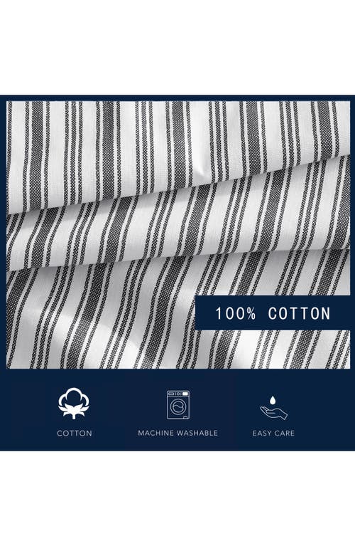 Nautica Coleridge Stripe Percale Pillowcase Set In Charcoal
