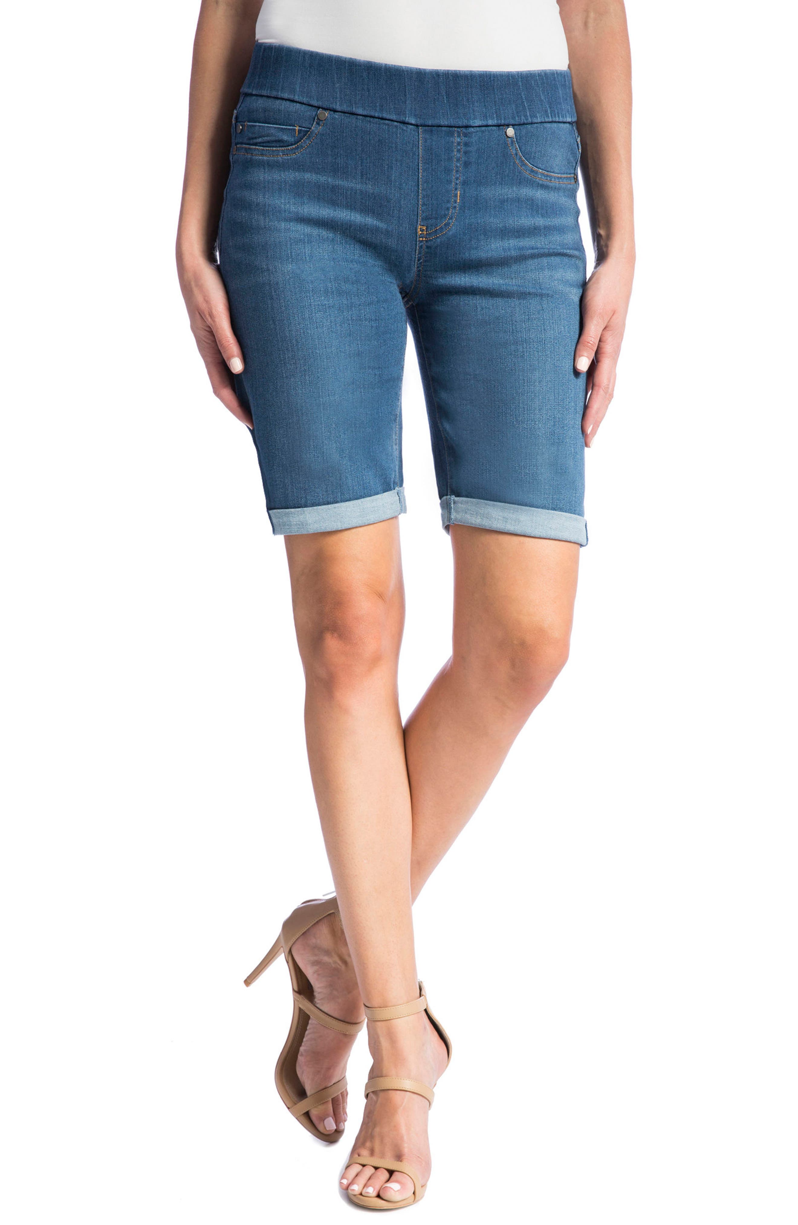 Liverpool Sienna PullOn Denim Bermuda Shorts Nordstrom