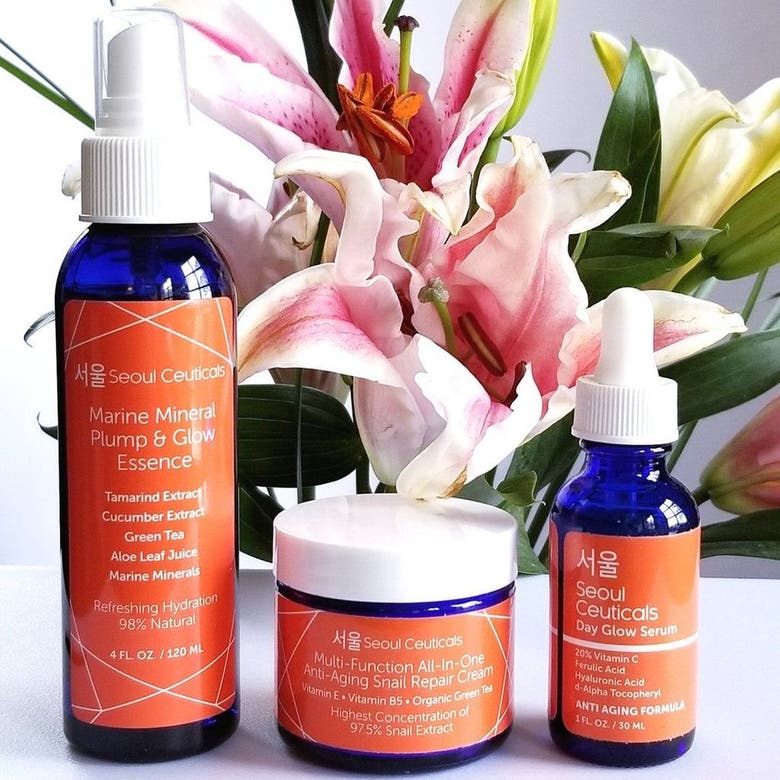 Seoul Ceuticals Korean Skincare Marine Mineral Pump & Glow Essence In Clear