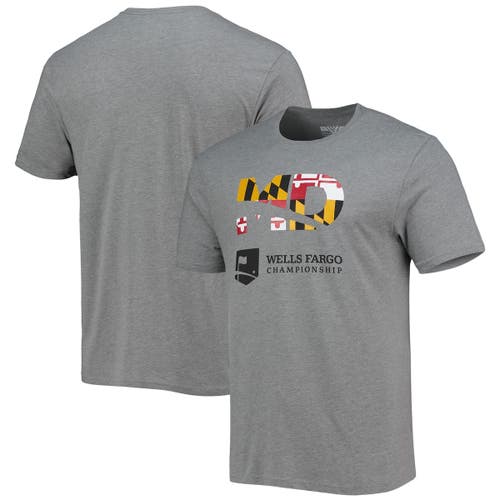 Men's Levelwear Heathered Gray 2022 Wells Fargo Championship Maryland Flag T-Shirt in Heather Gray at Nordstrom, Size Medium