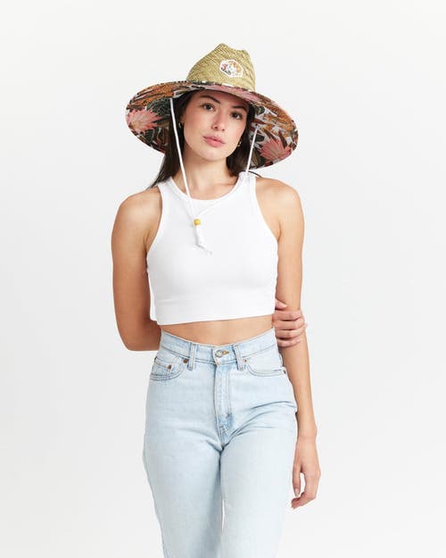 Shop Hemlock Maya Straw Lifeguard Hat In Jaguar Floral