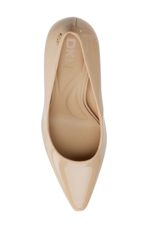 Dkny Chrystie Womens Padded Insole Patent Pumps In Beige