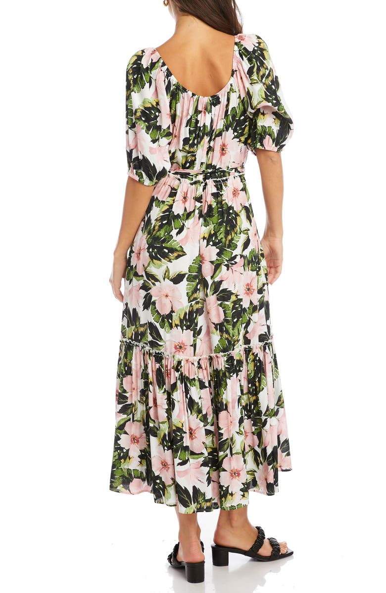 Karen Kane Puff Sleeve Floral Maxi Dress | Nordstrom