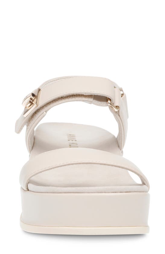Shop Anne Klein Violette Slingback Platform Wedge Sandal In Off White