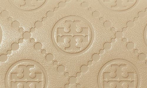 Shop Tory Burch T Monogram Debossed Convertible Shoulder Bag In Fresh Clay