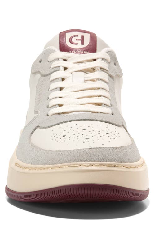 Shop Cole Haan Grandpro Crossover Sneaker In Ivory/cabernet/glacier Gray