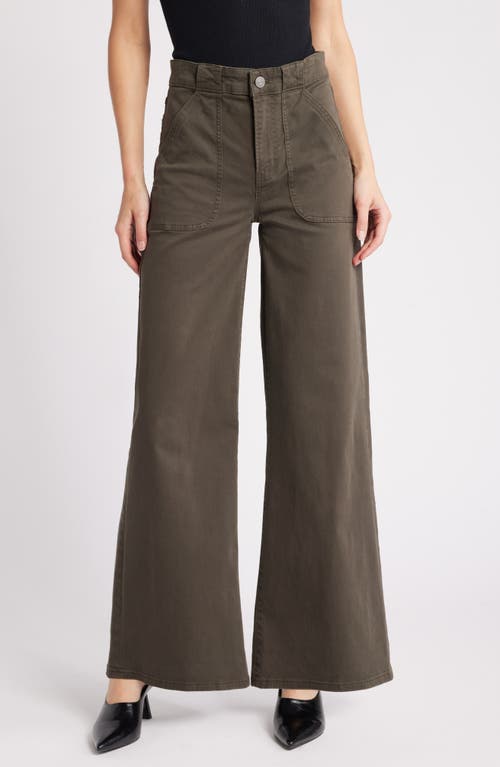 FRAME FRAME MODERN PATCH POCKET WIDE LEG PANTS
