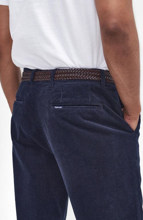 Barbour Stretch Corduroy Tailored Fit Pants In Navy