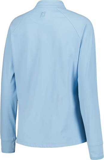 Women's FootJoy Blue THE PLAYERS Quarter-Zip Raglan Sweatshirt
