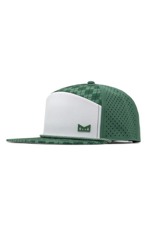 Trenches Links Hydro Performance Trucker Hat in Green Argyle