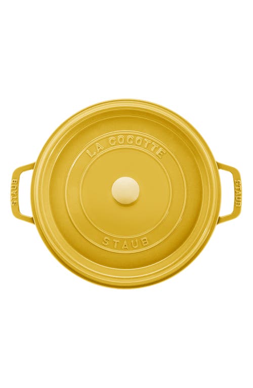 Shop Staub 5.5-quart Enameled Cast Iron Dutch Oven In Citron