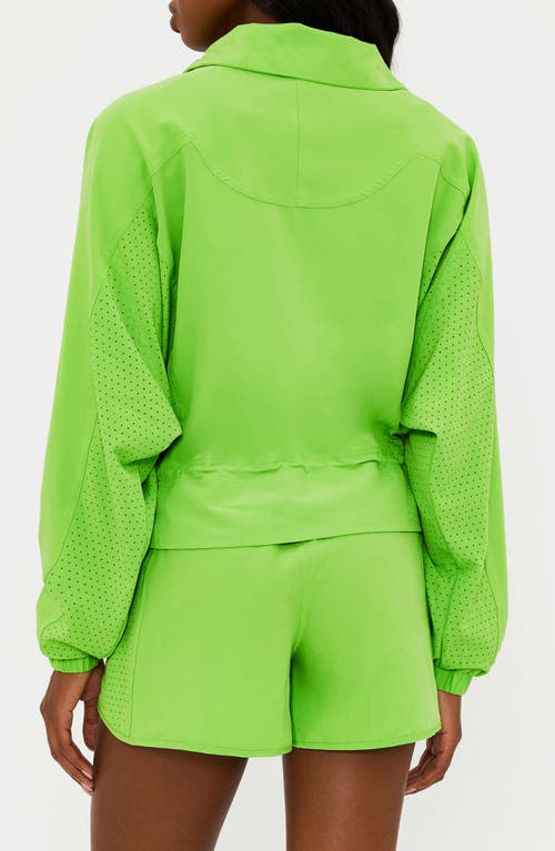 Shop Beach Riot Casen Zip-up Jacket In Palm Garden Green