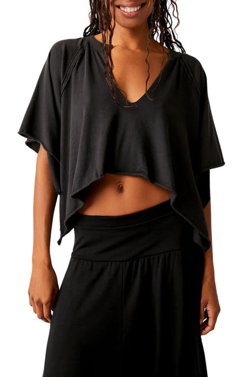 Reflect Relaxed Crop Top in Black