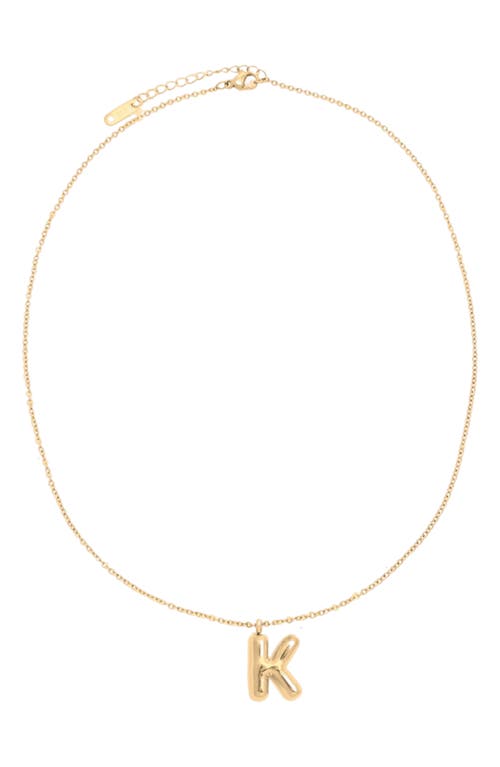 Petit Moments Bubble Initial Necklace In Gold - K