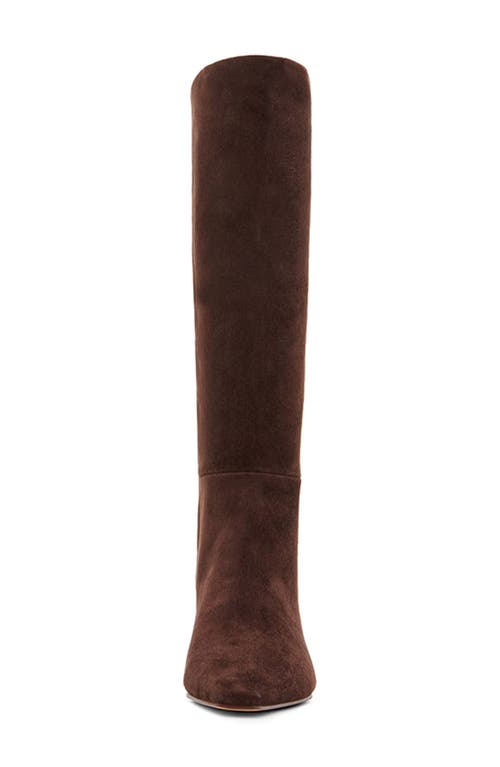 Shop Steve Madden Dagne Knee High Boot In Brown Suede