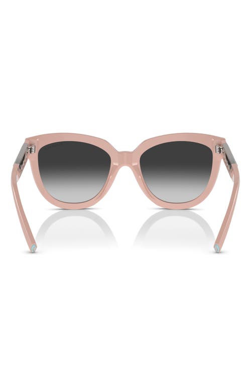 Tiffany & Co . 53mm Gradient Cat Eye Sunglasses In Grey Flash