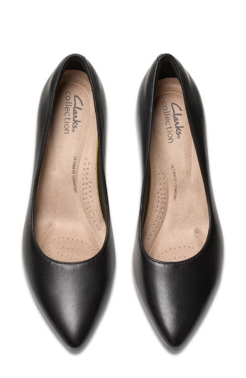 Clarks ® Kepley Vine Pump In Black Leather