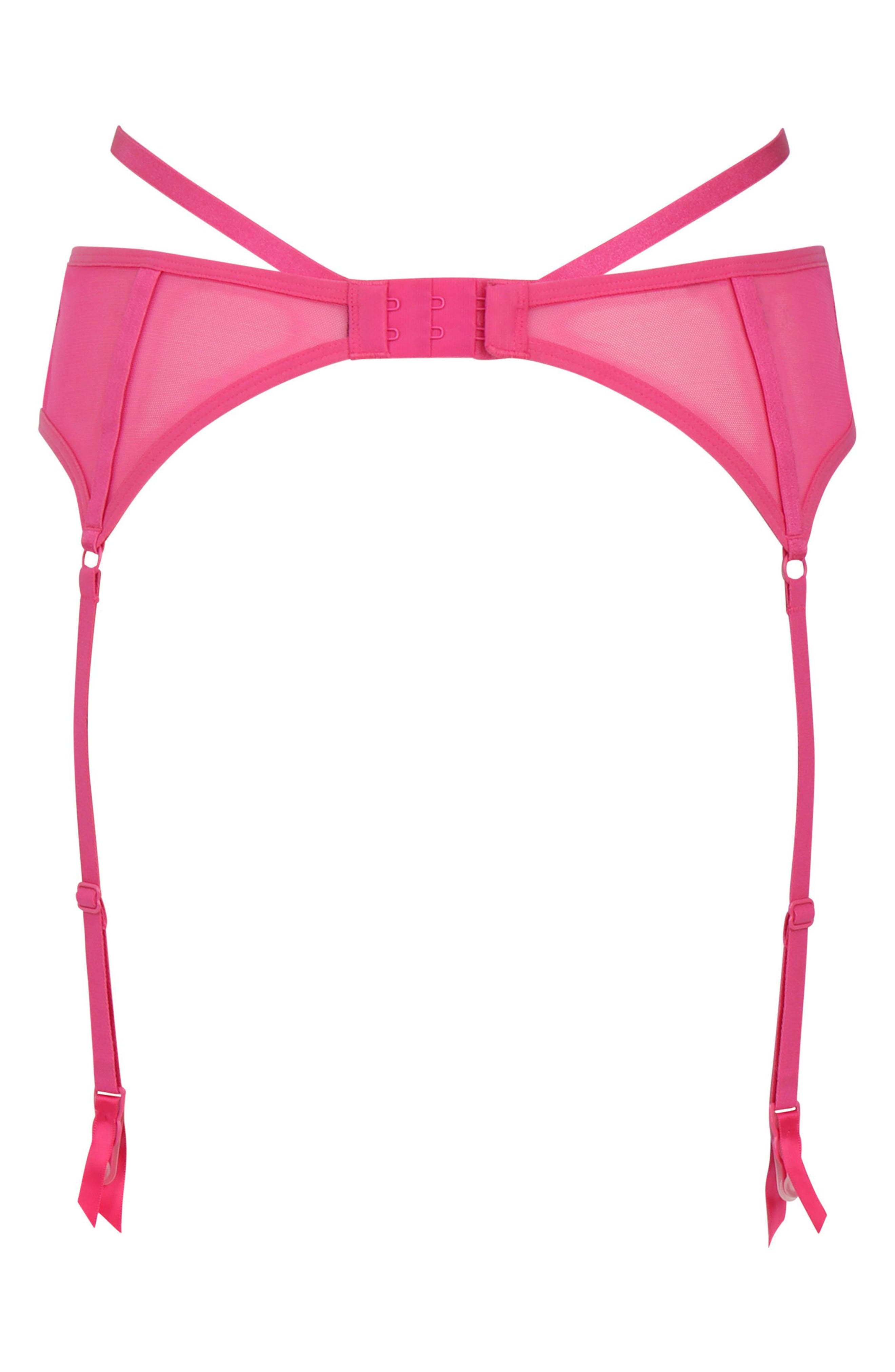 Love, Vera Floral Appliqué Garter Belt Nordstrom