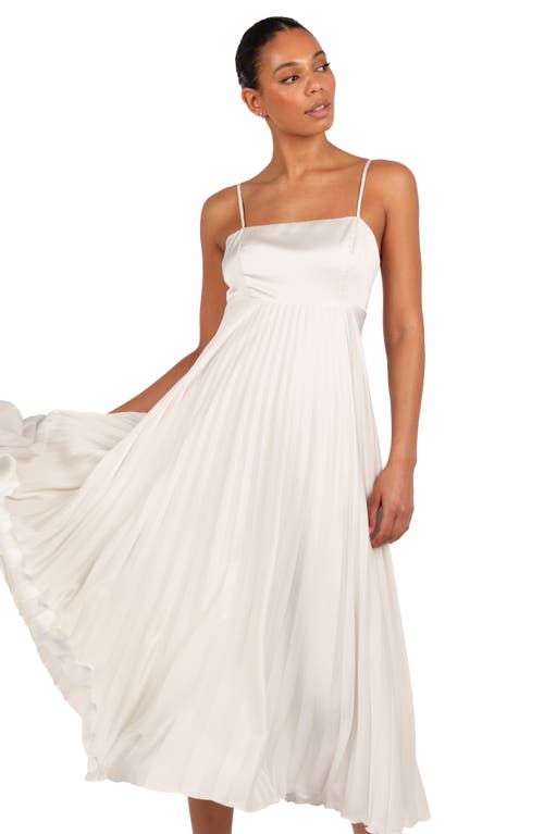 Petal And Pup Petal & Pup Keegan Pleated Satin Dress In White