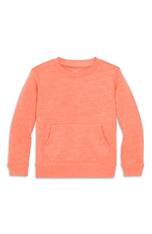 Shop Primary Cozy Fleece Crewneck Sweatshirt In Heather Clementine