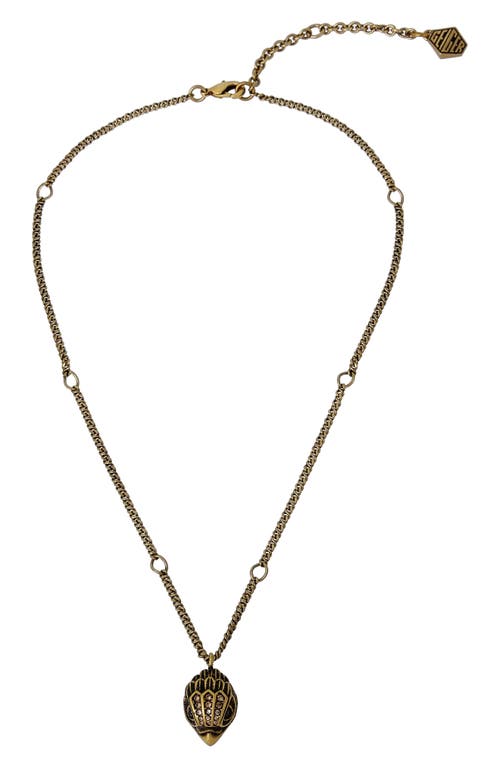 Eagle Pendant Necklace in Crystal Dorado