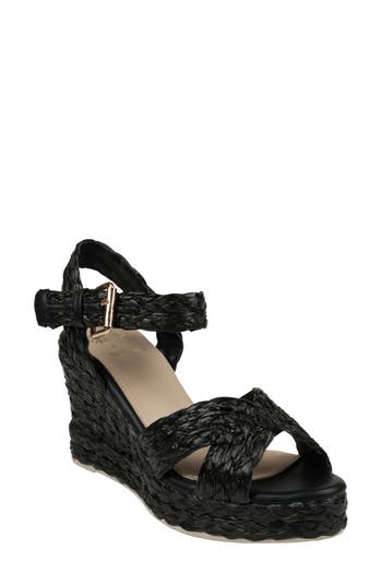 Good Choice New York Maya Espadrille Wedge Sandal In Black
