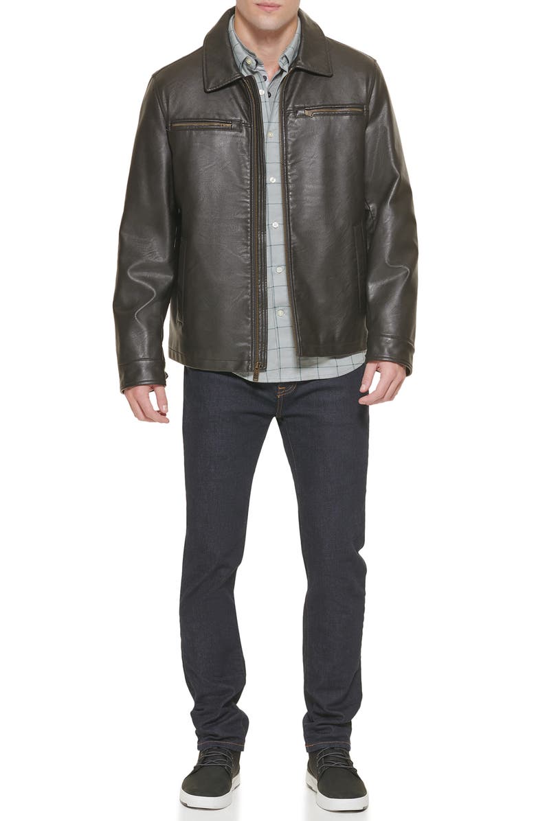 Dockers® DOCKERS Zip Front Faux Leather Jacket | Nordstromrack