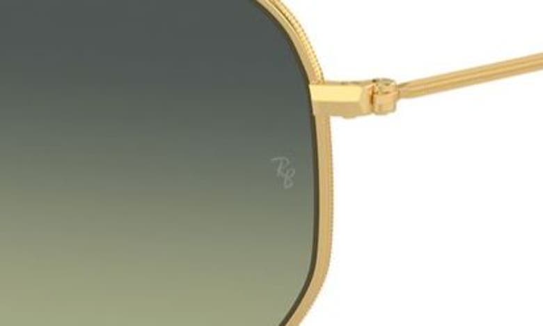 Ray Ban Blue Light Blocking 51mm Round Optical Glasses In Gold Flash
