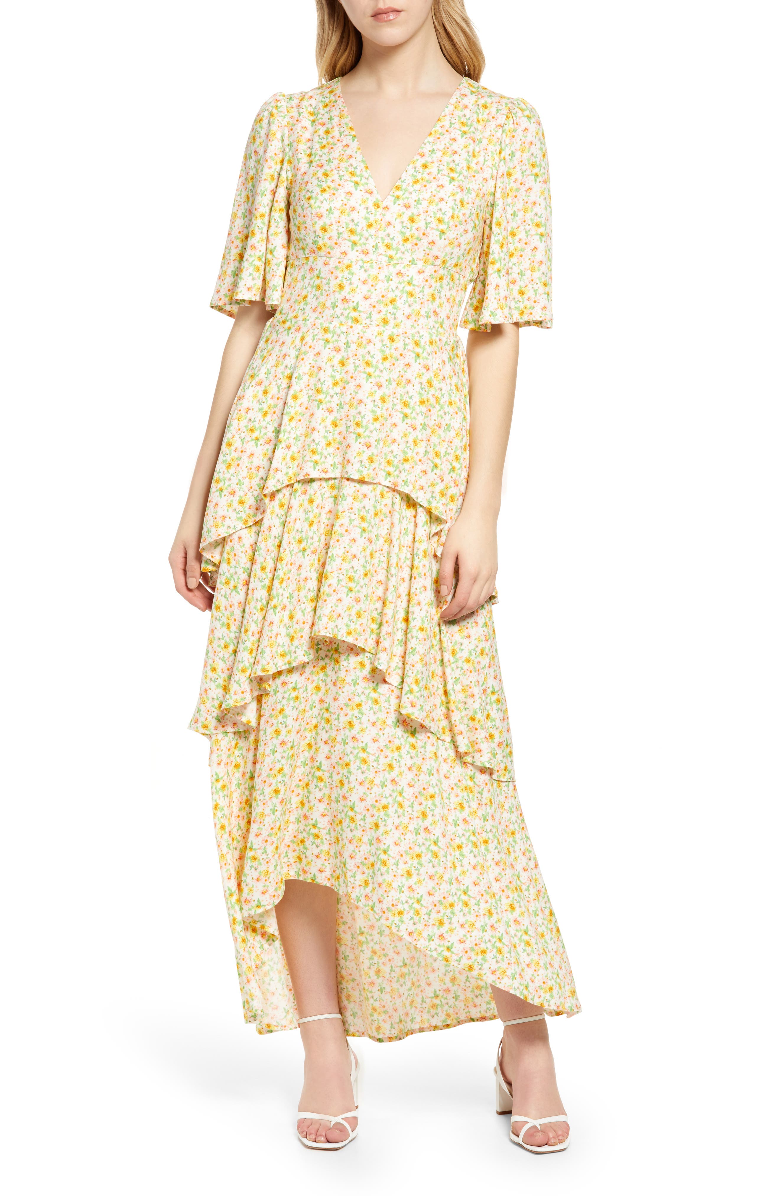 nordstrom yellow maxi dress