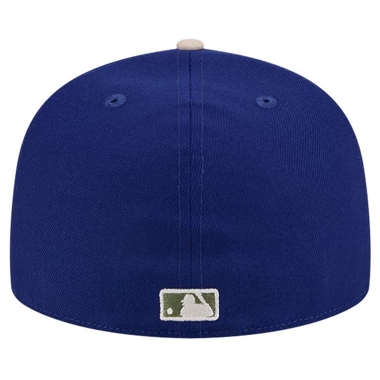 Shop New Era Royal Los Angeles Dodgers Canvas A-frame 59fifty Fitted Hat