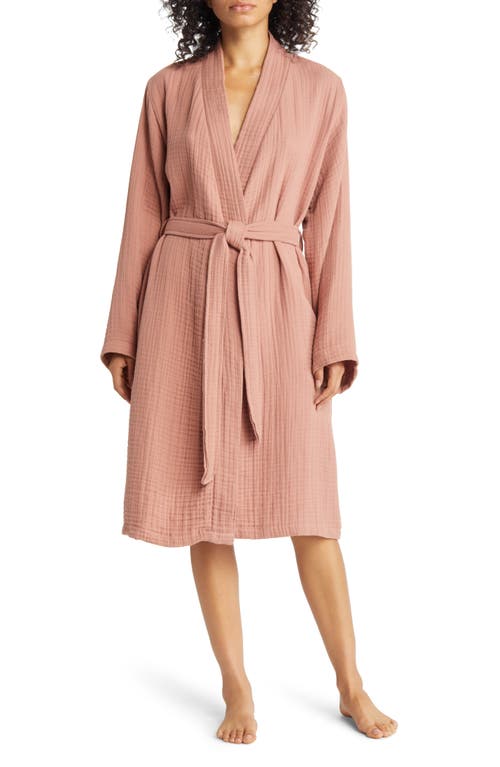 Gender Inclusive Cloud Cotton Robe in Clay