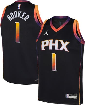 White Nike NBA Phoenix Suns Booker #1 Swingman Jersey