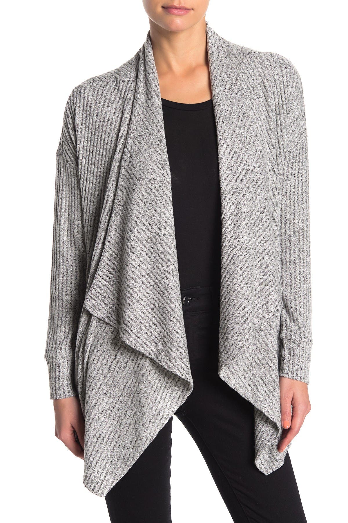 drape collar cardigan