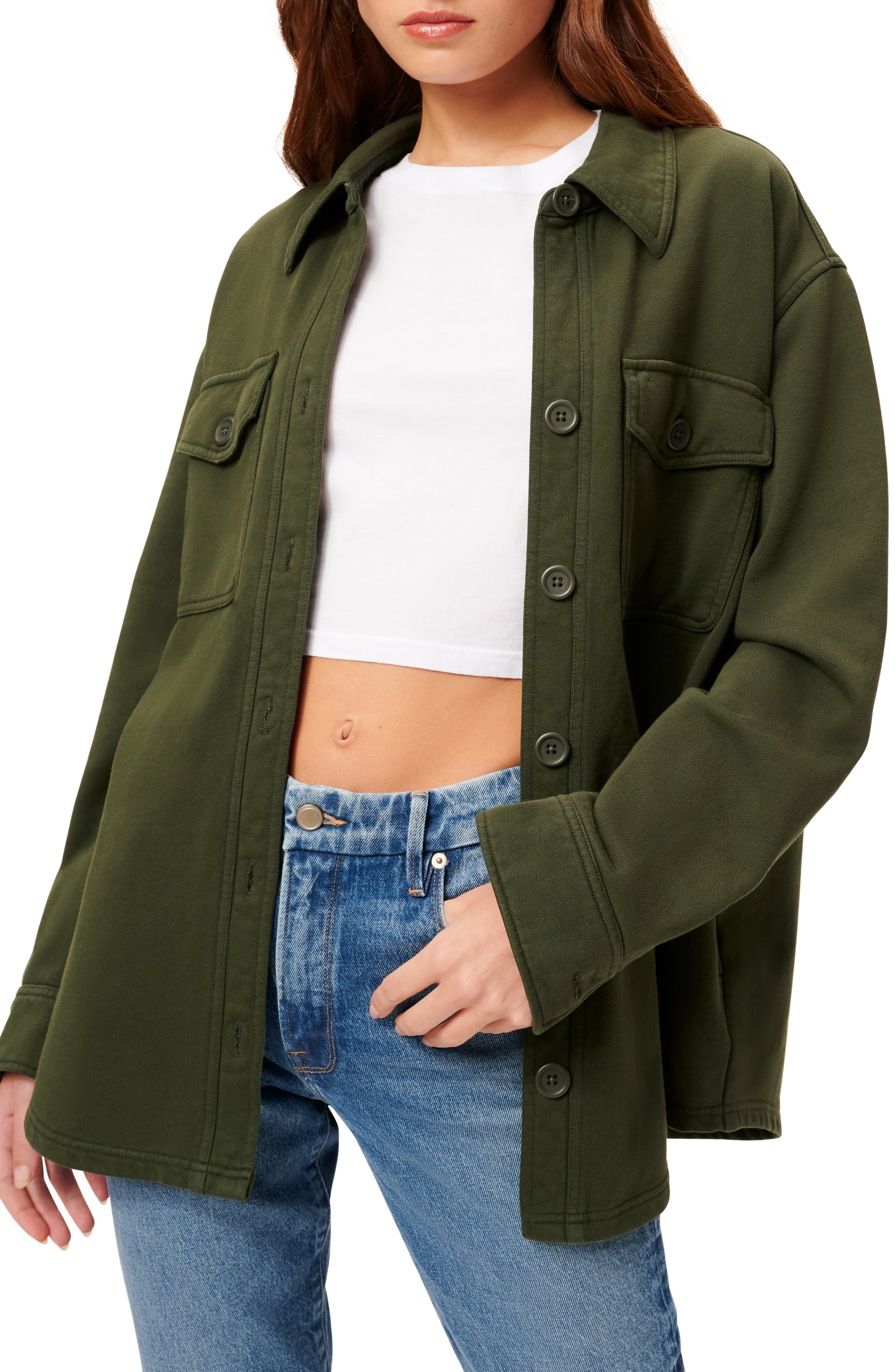 plus size green utility jacket