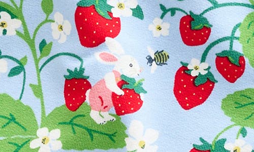 Shop Mini Boden Kids' Strawberry Print Sweat Shorts In Strawberry Field