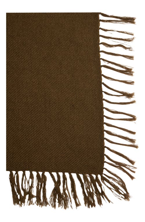 Shop Isabel Marant Zila Cashmere & Cotton Fringe Scarf In Bronze