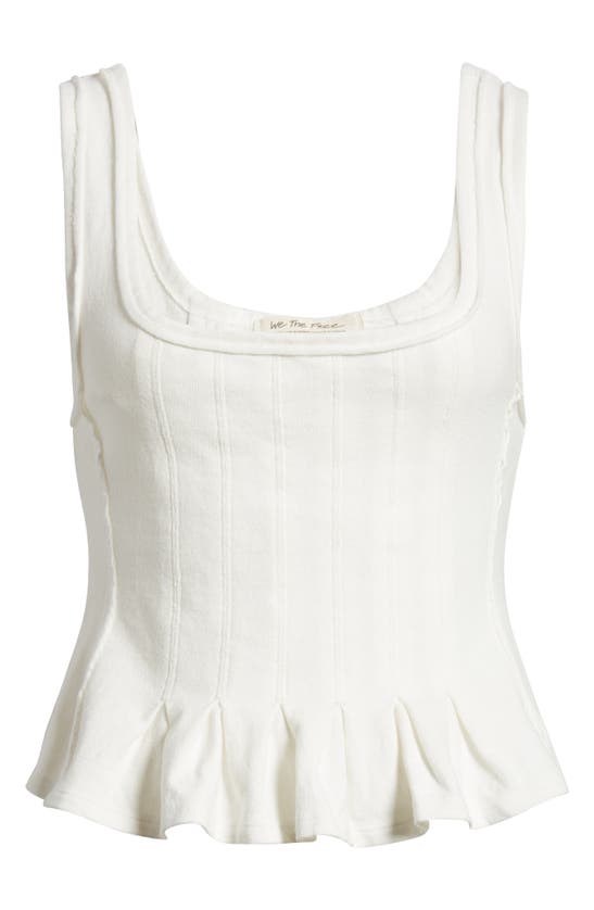 Shop Free People Roller Peplum Tank Top In Ivory