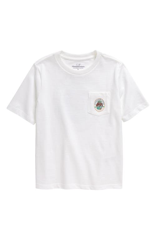 vineyard vines Kids' Good Lad Pocket Graphic T-Shirt White Cap at