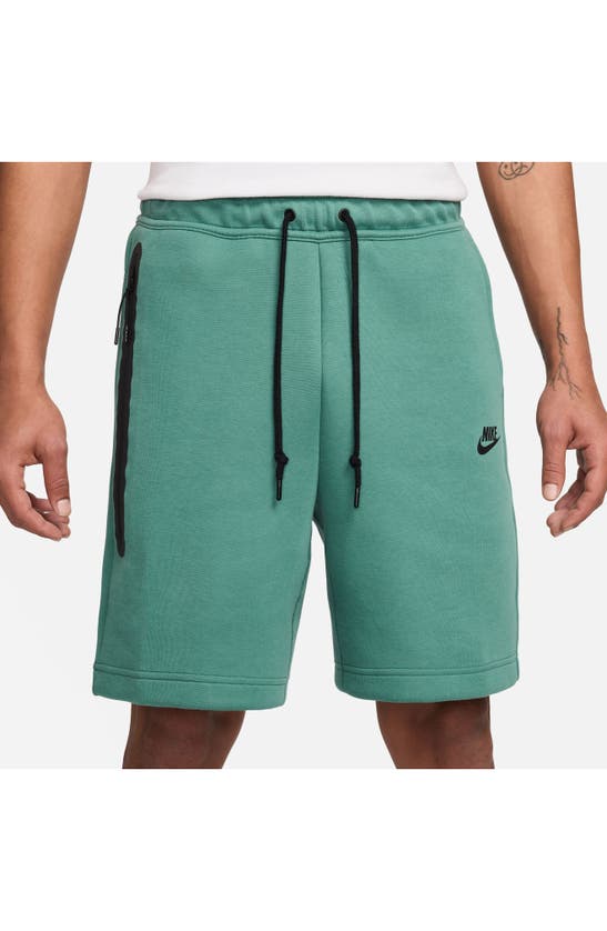 Shop Nike Tech Fleece Sweat Shorts In Bicoastal/ Black