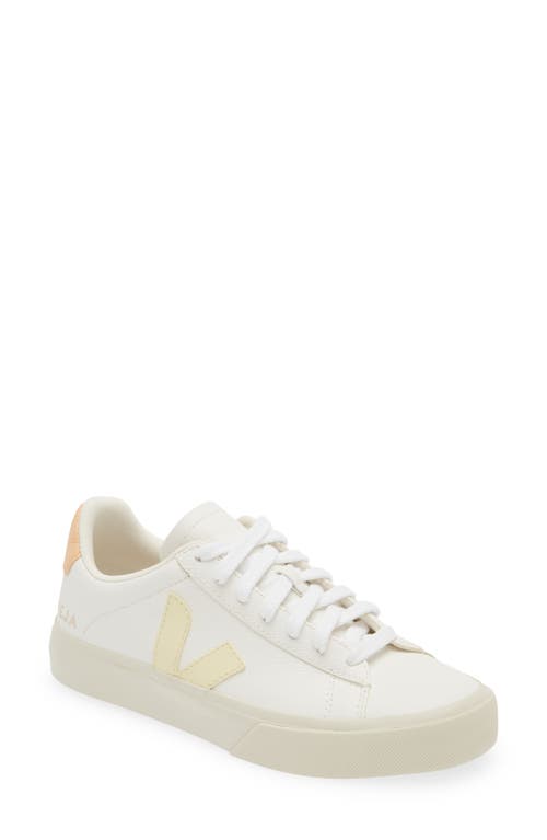 Veja Campo Chrome Free Leather Sneaker in Extra-White Sun Peach