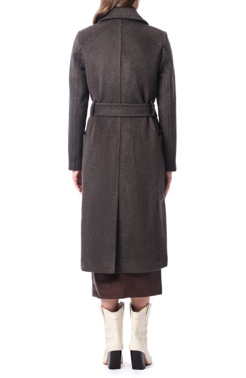 BERNARDO BERNARDO BELTED WOOL BLEND LONGLINE COAT 